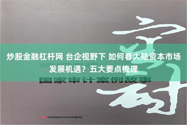 炒股金融杠杆网 台企视野下 如何看大陆资本市场发展机遇？五大要点梳理