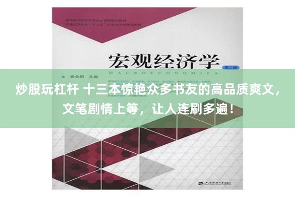 炒股玩杠杆 十三本惊艳众多书友的高品质爽文，文笔剧情上等，让人连刷多遍！